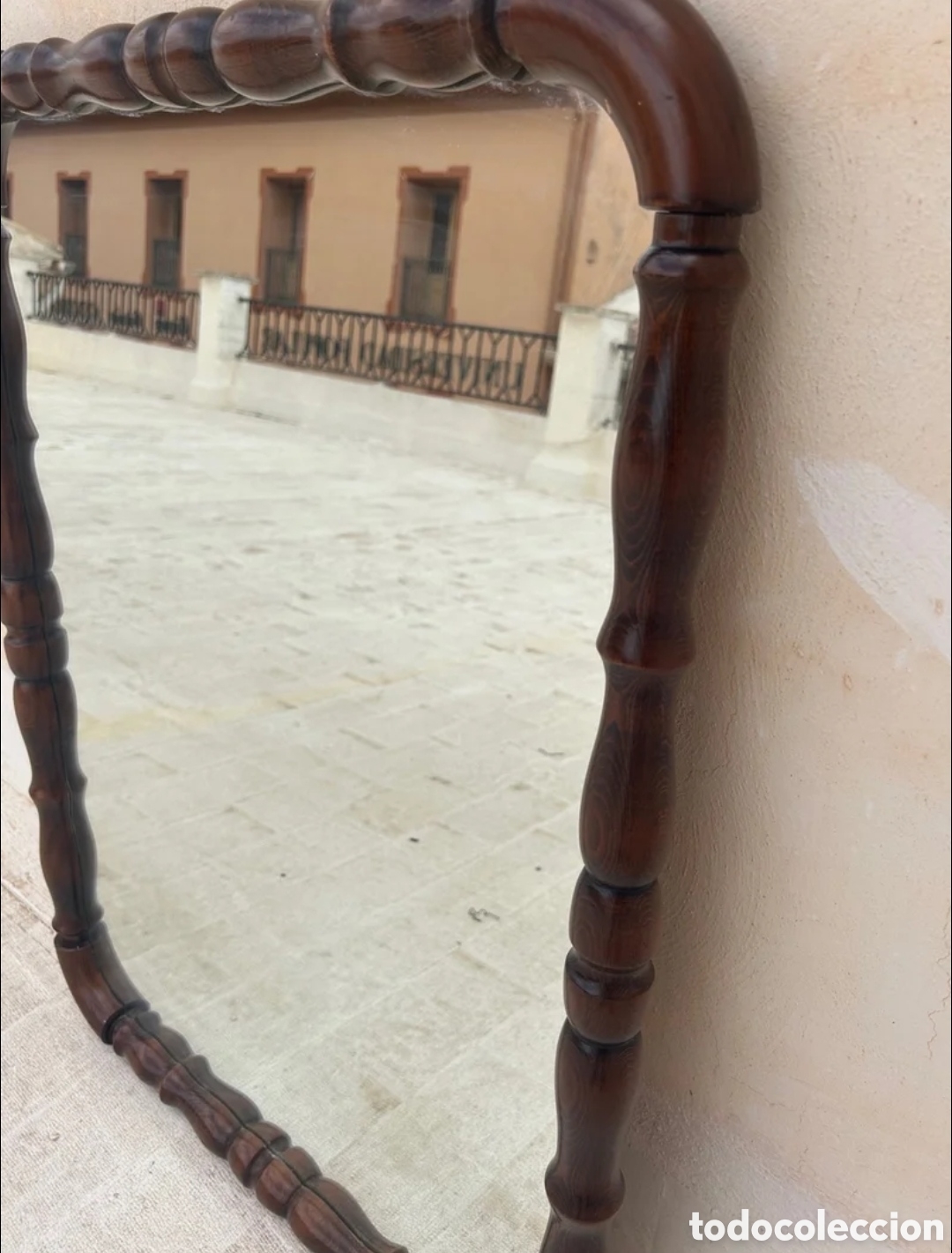 Antig&uuml;edades: Espejo marr&oacute;n vintage - Foto 4