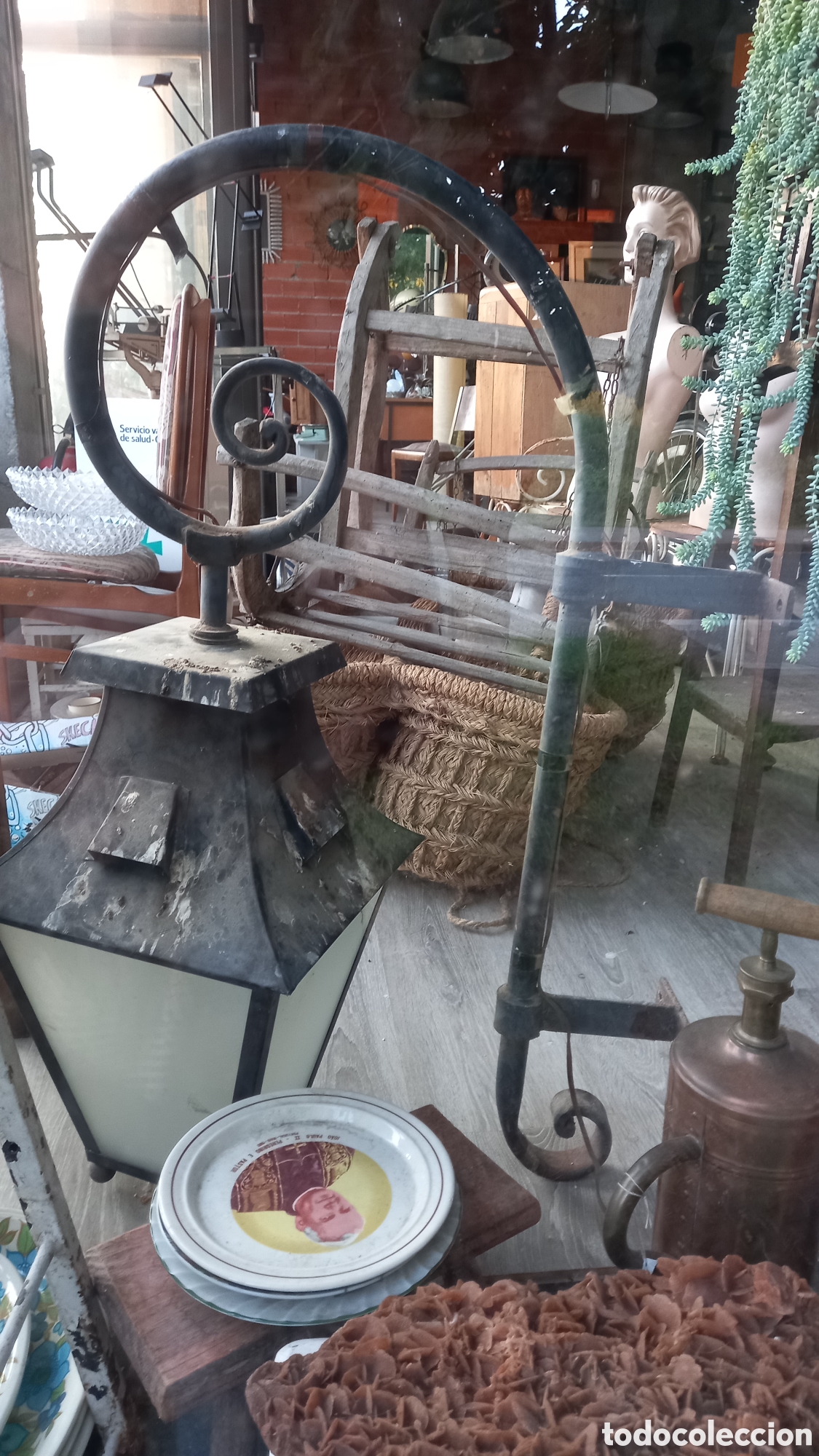 Antig&uuml;edades: Gran farol de pared urbano - Foto 4