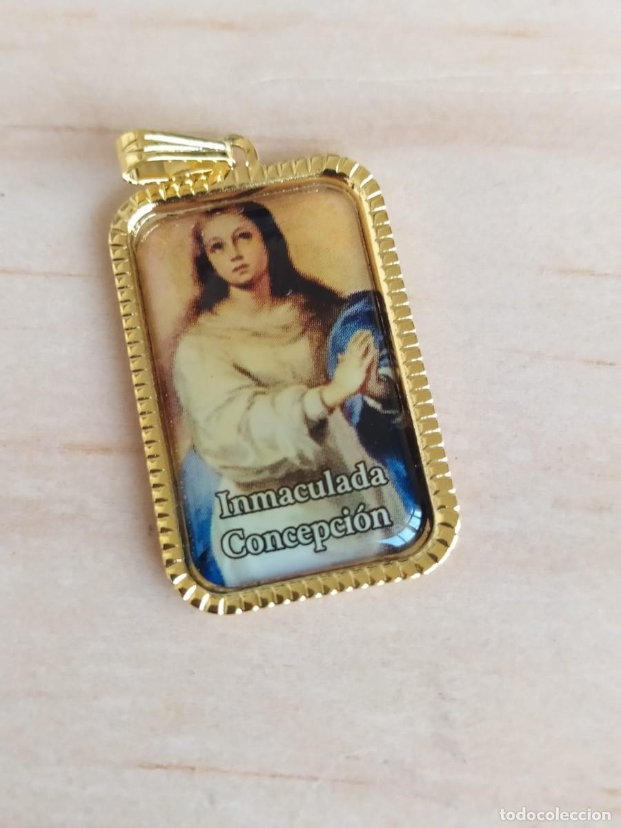 Antig&uuml;edades: Medalla Religiosa dorada Inmaculada concepcion - Foto 1