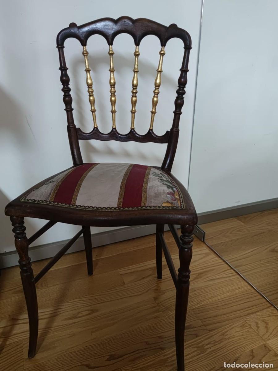 Antig&uuml;edades: SILLA DE TEATRO ESTILO NAPOLE&Oacute;N III - Foto 1