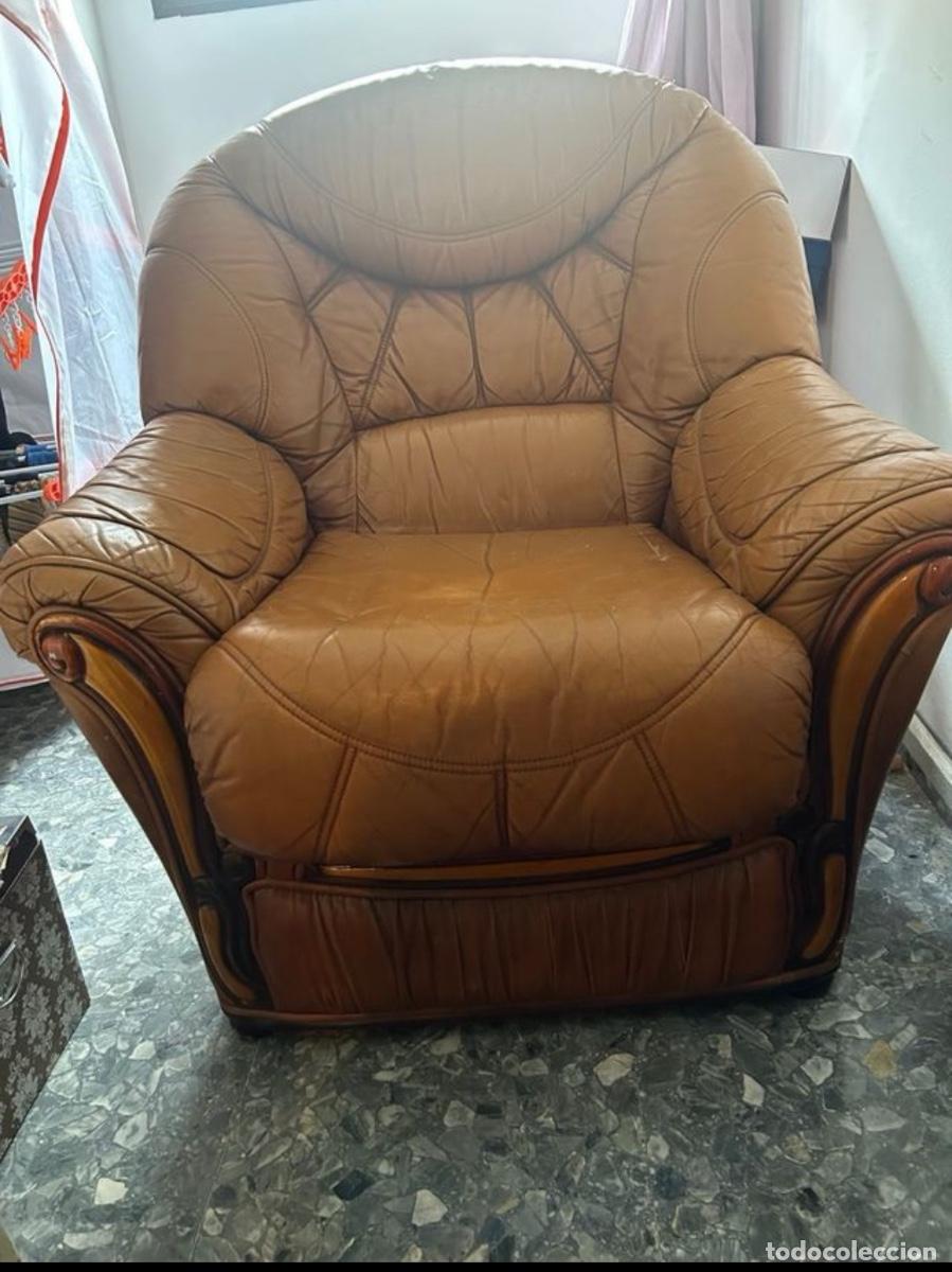 Antig&uuml;edades: Sill&oacute;n vintage marr&oacute;n - Foto 2
