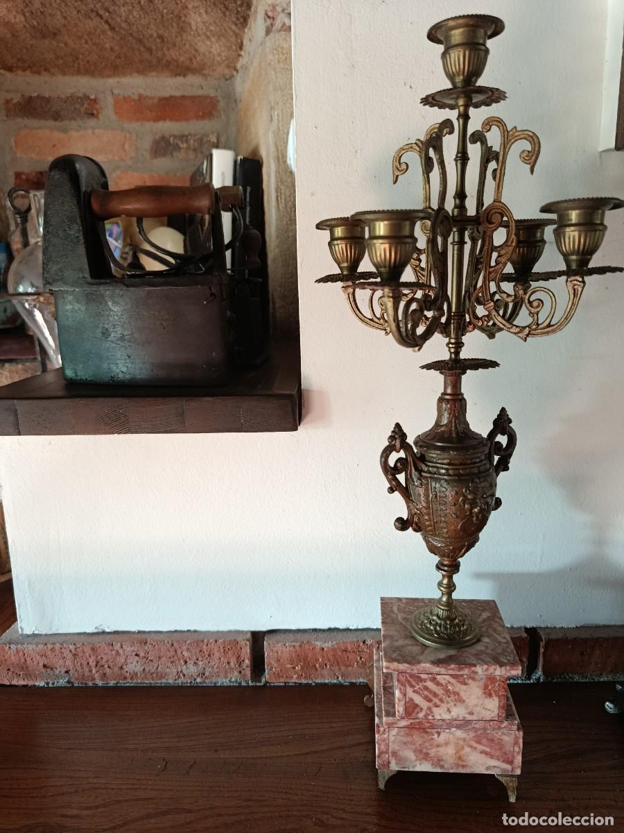 Antig&uuml;edades: Candelabros bronce estilo imperio s.XlX - Foto 2