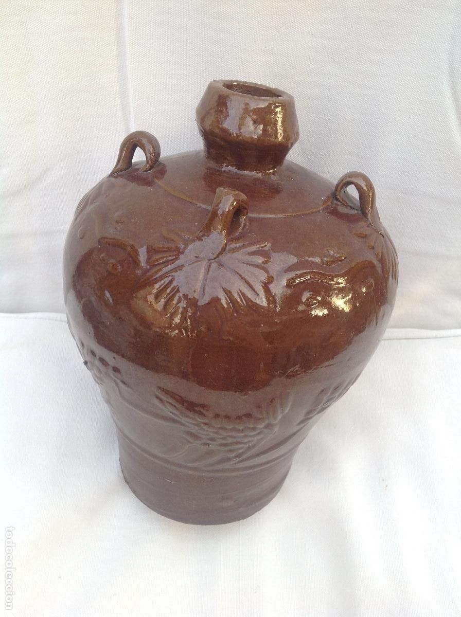 Antig&uuml;edades: Botella China de gres esmaltado. s XX - Foto 1
