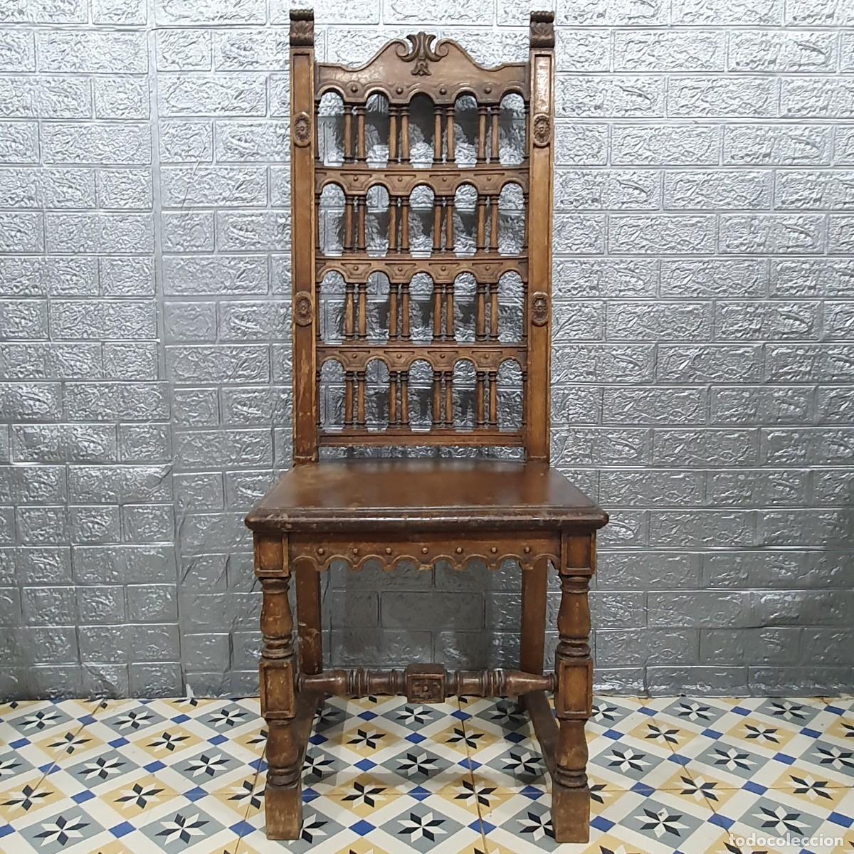 Antig&uuml;edades: Antigua silla de roble - Foto 1
