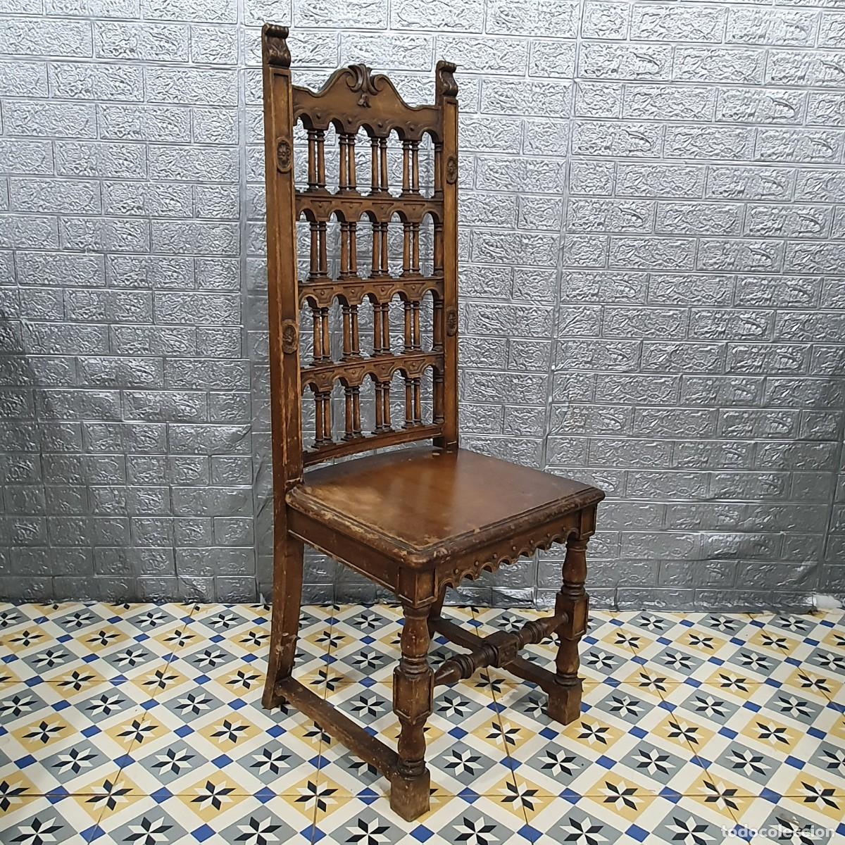 Antig&uuml;edades: Antigua silla de roble - Foto 4