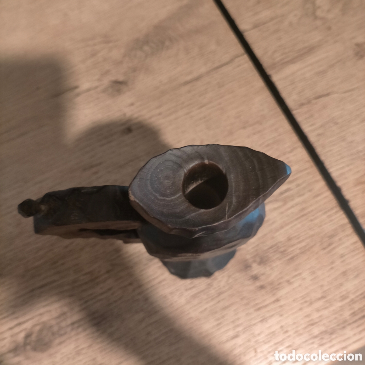 Antig&uuml;edades: Jarra antigua de madera tallada - Foto 3