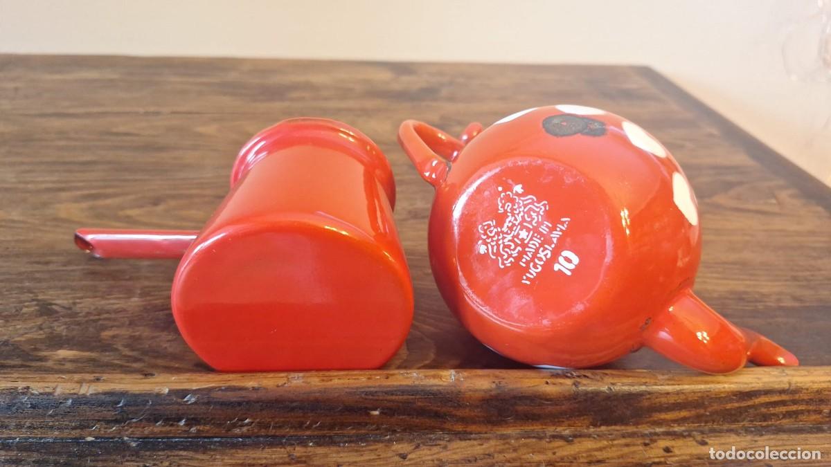 Antig&uuml;edades: Cafetera Tetera y Cazo de Hierro Esmaltado - Foto 5