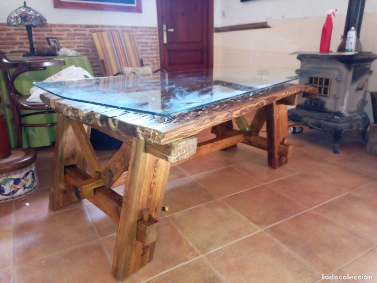 Antig&uuml;edades: Trilla restaurada y transformada en mesa - Foto 2