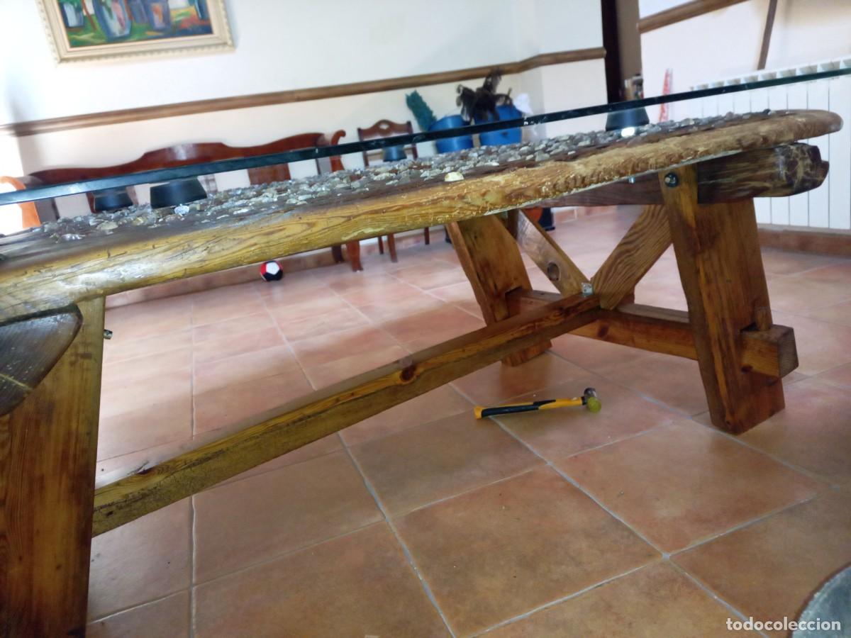 Antig&uuml;edades: Trilla restaurada y transformada en mesa - Foto 4