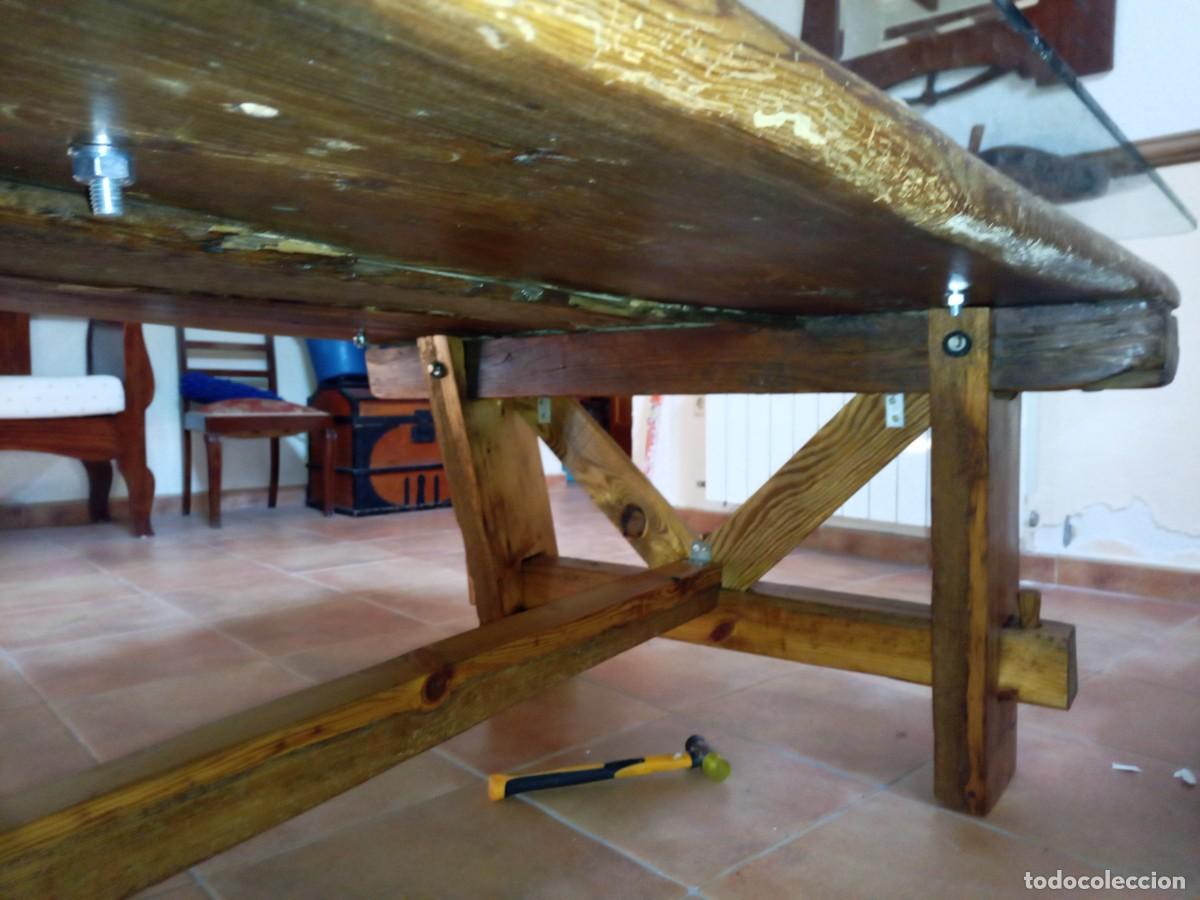 Antig&uuml;edades: Trilla restaurada y transformada en mesa - Foto 5