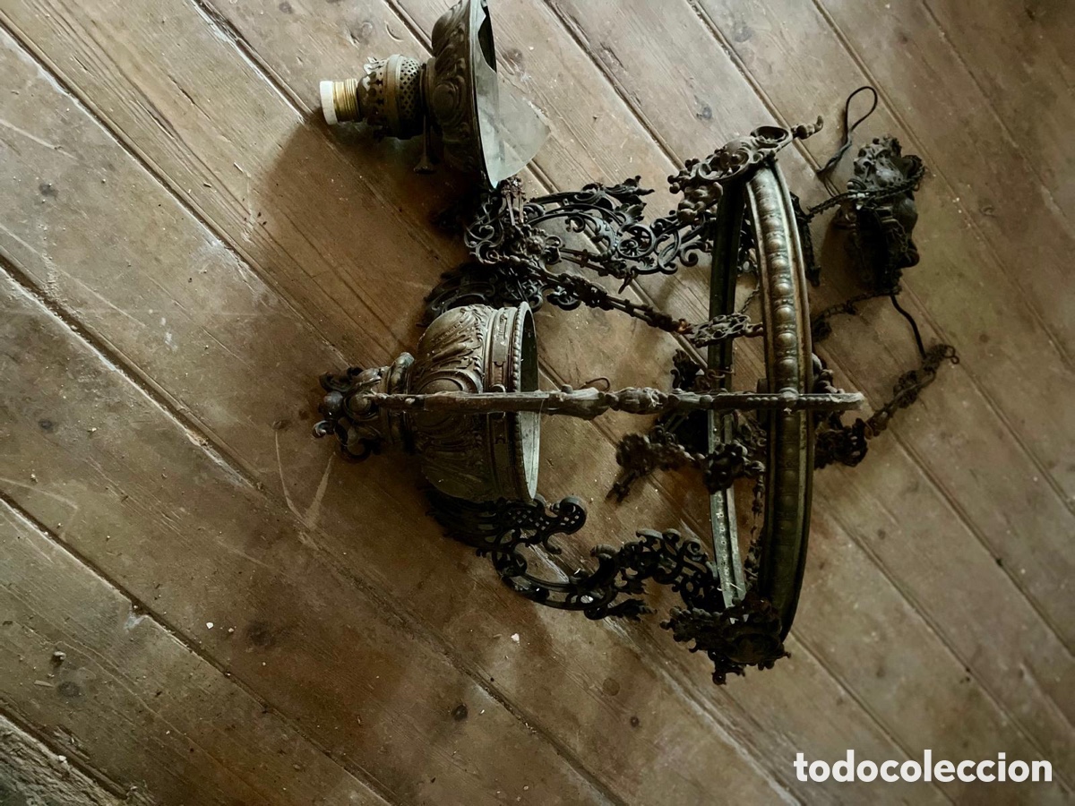 Antig&uuml;edades: Antigua l&aacute;mpara quinqu&eacute; de colecci&oacute;n - Foto 2