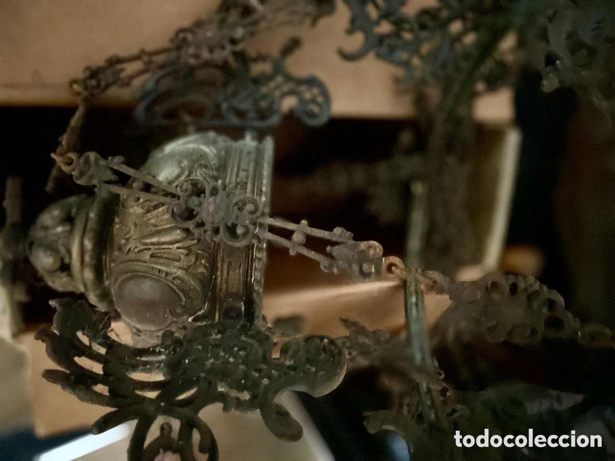 Antig&uuml;edades: Antigua l&aacute;mpara quinqu&eacute; de colecci&oacute;n - Foto 3