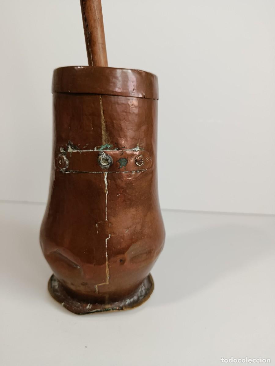 Antig&uuml;edades: CHOCOLATERA ANTIGUA DE BRONCE - Foto 2