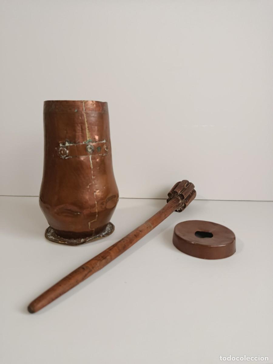 Antig&uuml;edades: CHOCOLATERA ANTIGUA DE BRONCE - Foto 3