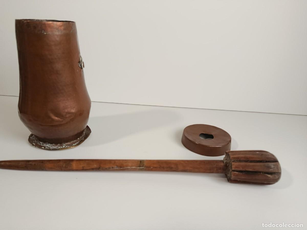 Antig&uuml;edades: CHOCOLATERA ANTIGUA DE BRONCE - Foto 4