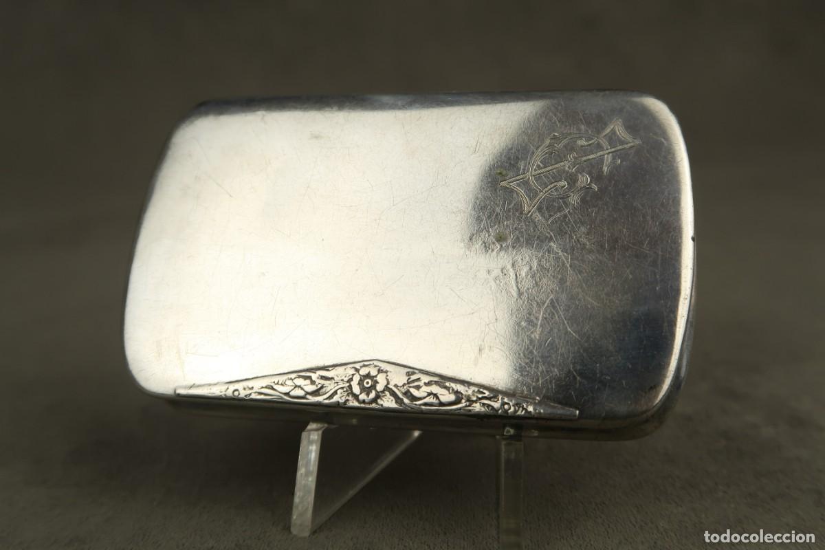 Antig&uuml;edades: Antigua Cajita de Rape de Plata - Foto 4