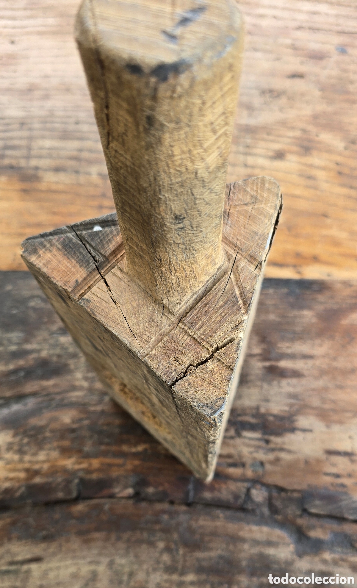Antig&uuml;edades: Raro mazo de madera antiguo - Foto 3