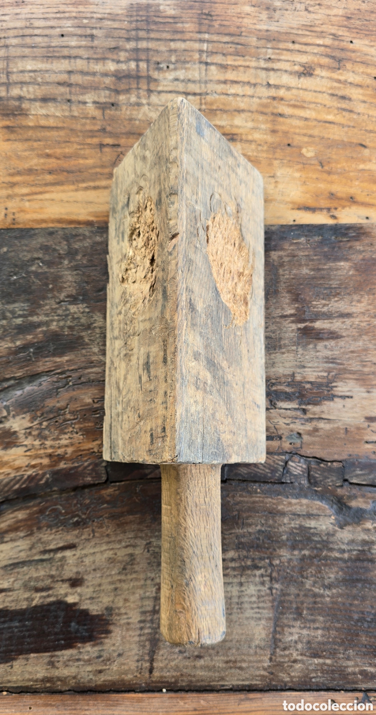 Antig&uuml;edades: Raro mazo de madera antiguo - Foto 4