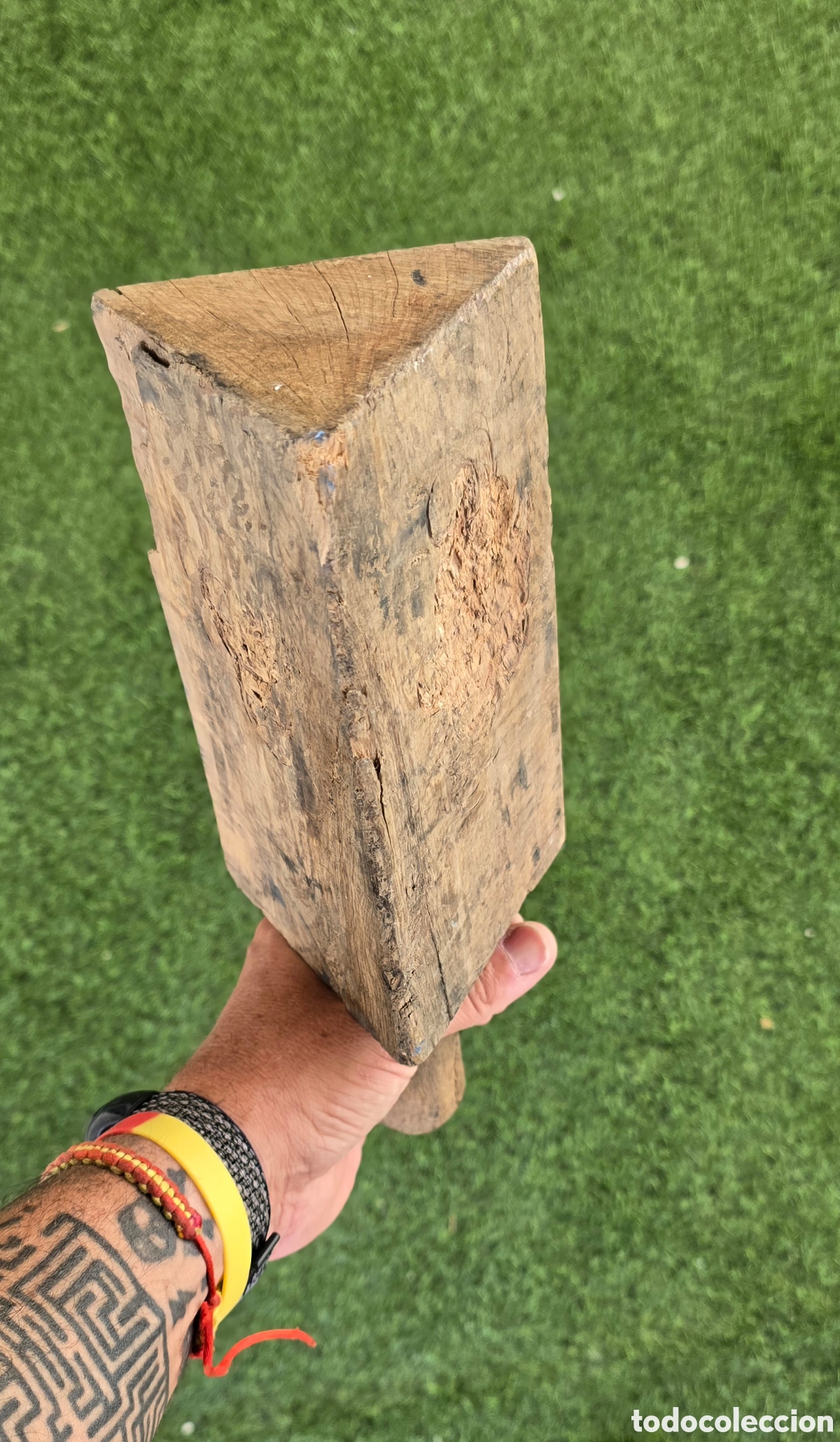 Antig&uuml;edades: Raro mazo de madera antiguo - Foto 5