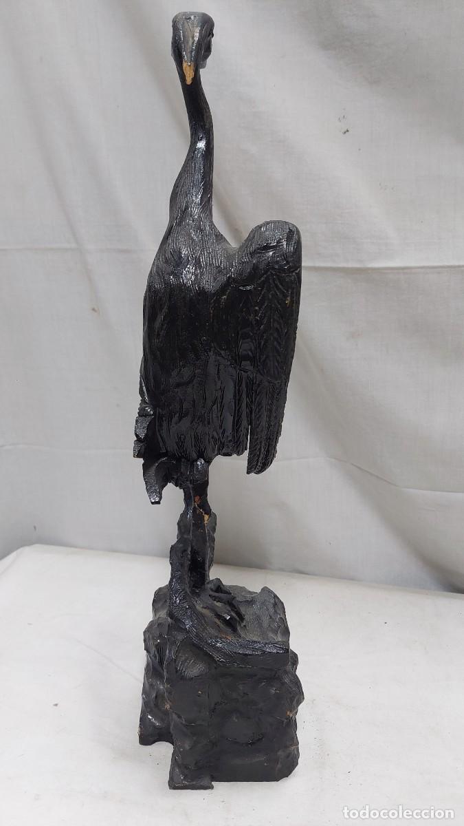 Antig&uuml;edades: Antigua grulla de madera - Foto 2