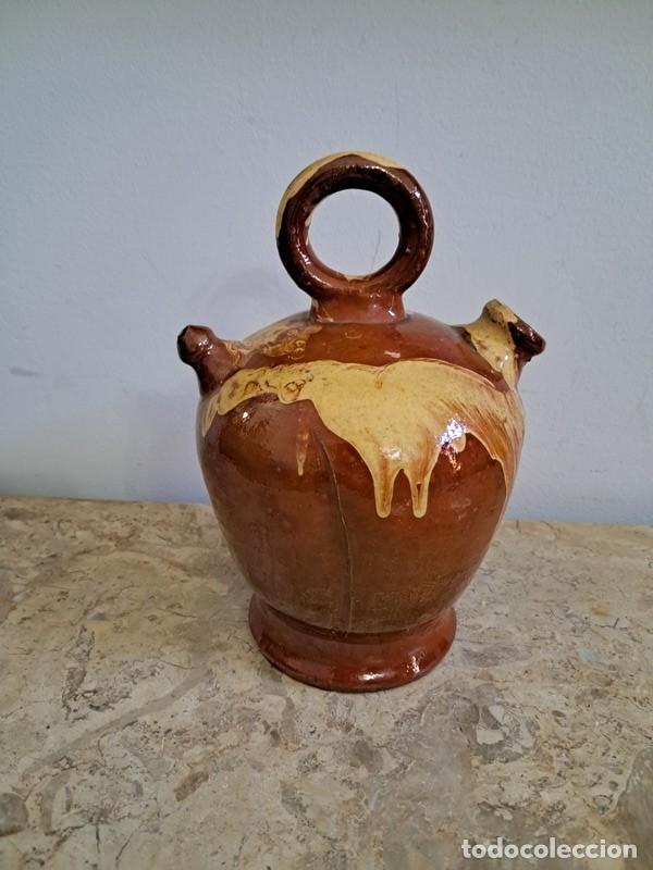 Antig&uuml;edades: BOTIJO DE BARRO ESMALTADO - DE COLECCI&Oacute;N - Foto 1