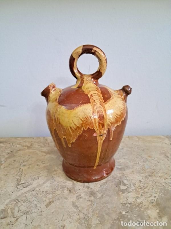 Antig&uuml;edades: BOTIJO DE BARRO ESMALTADO - DE COLECCI&Oacute;N - Foto 2