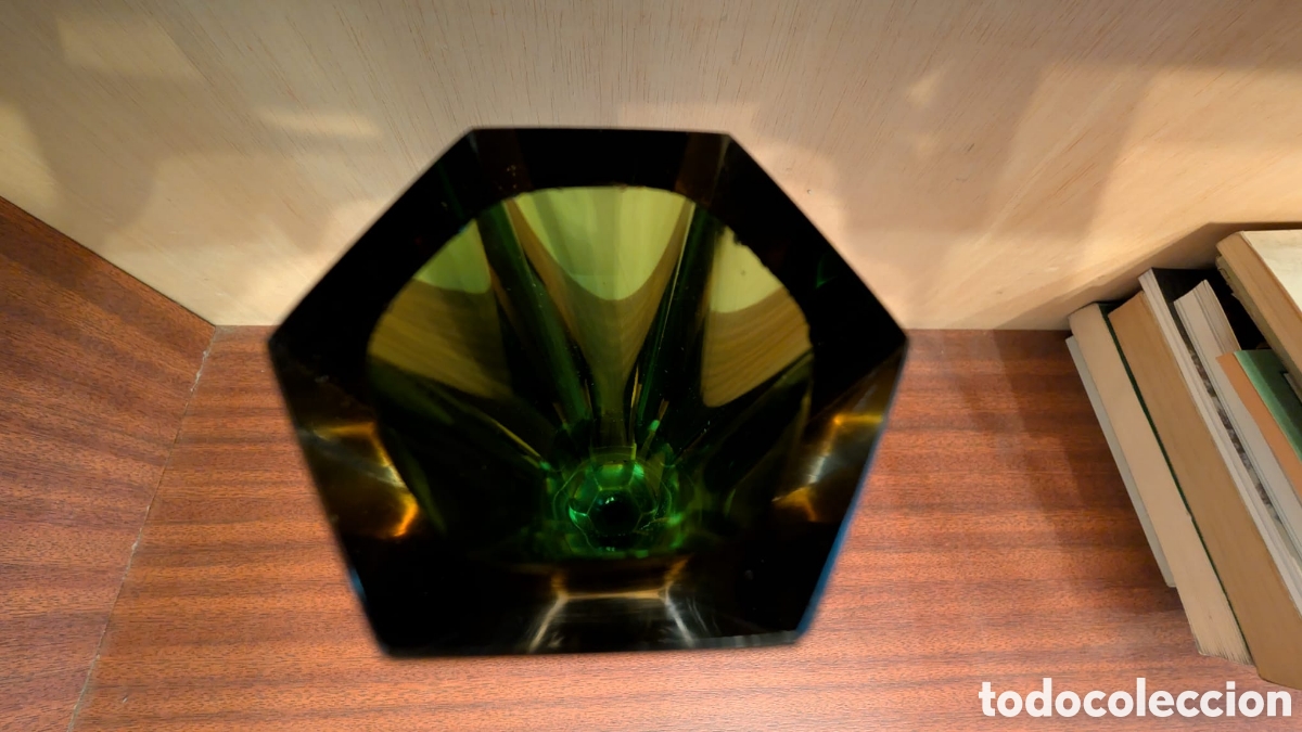 Antig&uuml;edades: Jarr&oacute;n hexagonal verde Murano sommerso - Foto 2