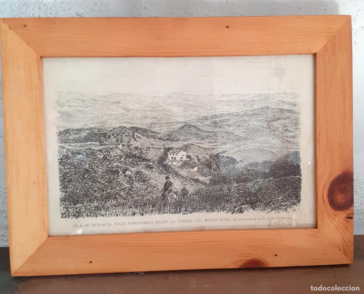 Antig&uuml;edades: cuadro con L&Aacute;MINA VISTAS DESDE MONTE TORO, MENORCA, antiguo