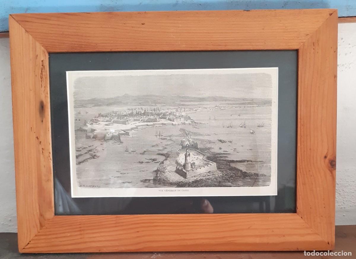 Antig&uuml;edades: cuadro con L&Aacute;MINA VISTAS DE CADIZ, antiguo