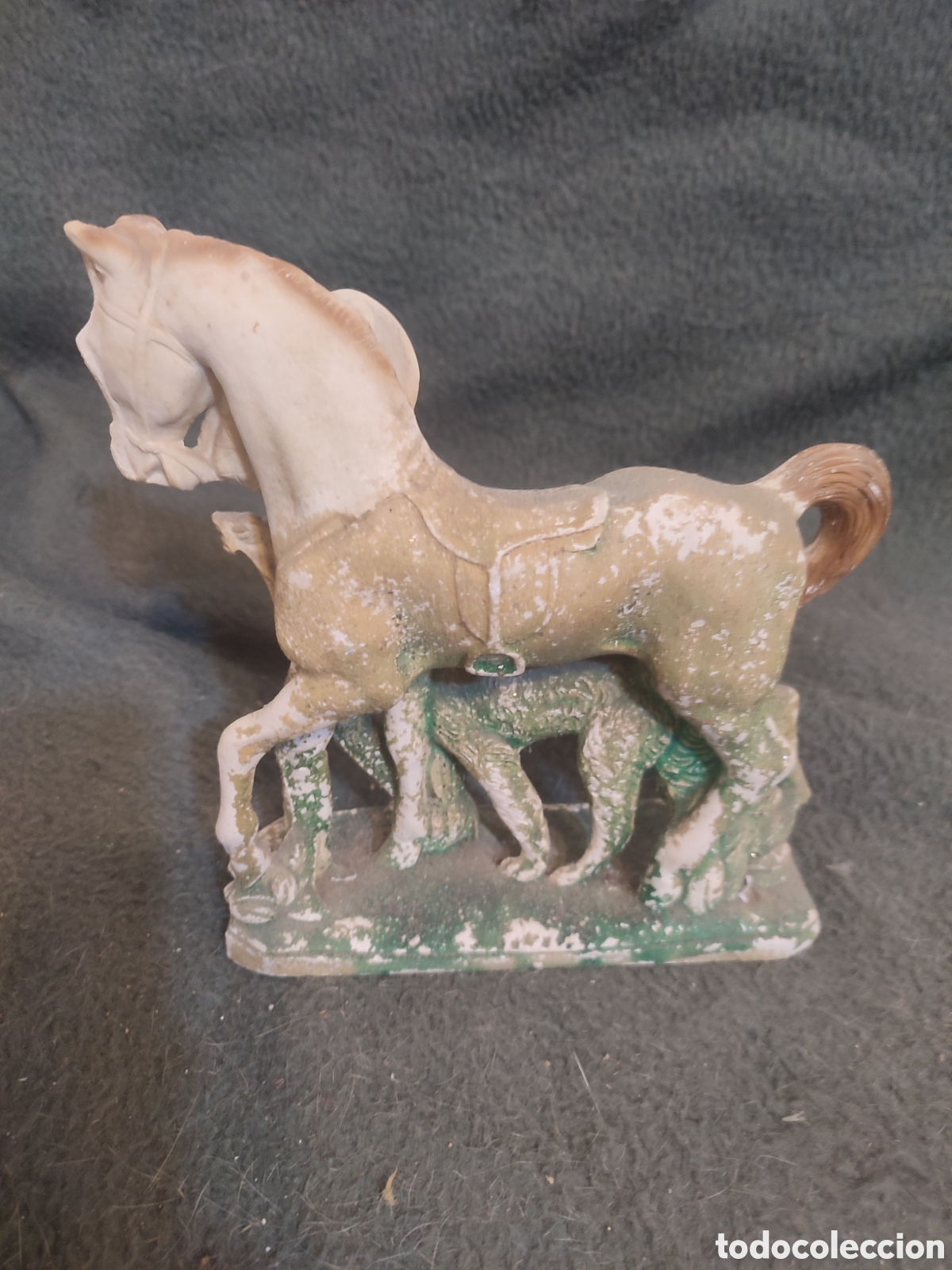 Antig&uuml;edades: Figura decorativa caballo y muchacho - Foto 2