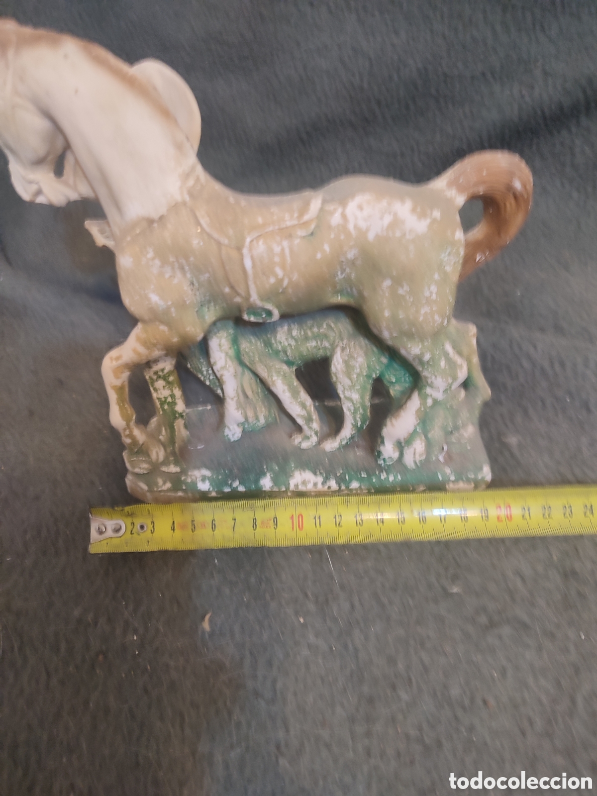 Antig&uuml;edades: Figura decorativa caballo y muchacho - Foto 3