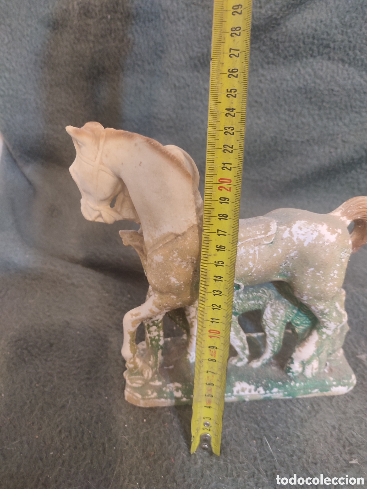 Antig&uuml;edades: Figura decorativa caballo y muchacho - Foto 4