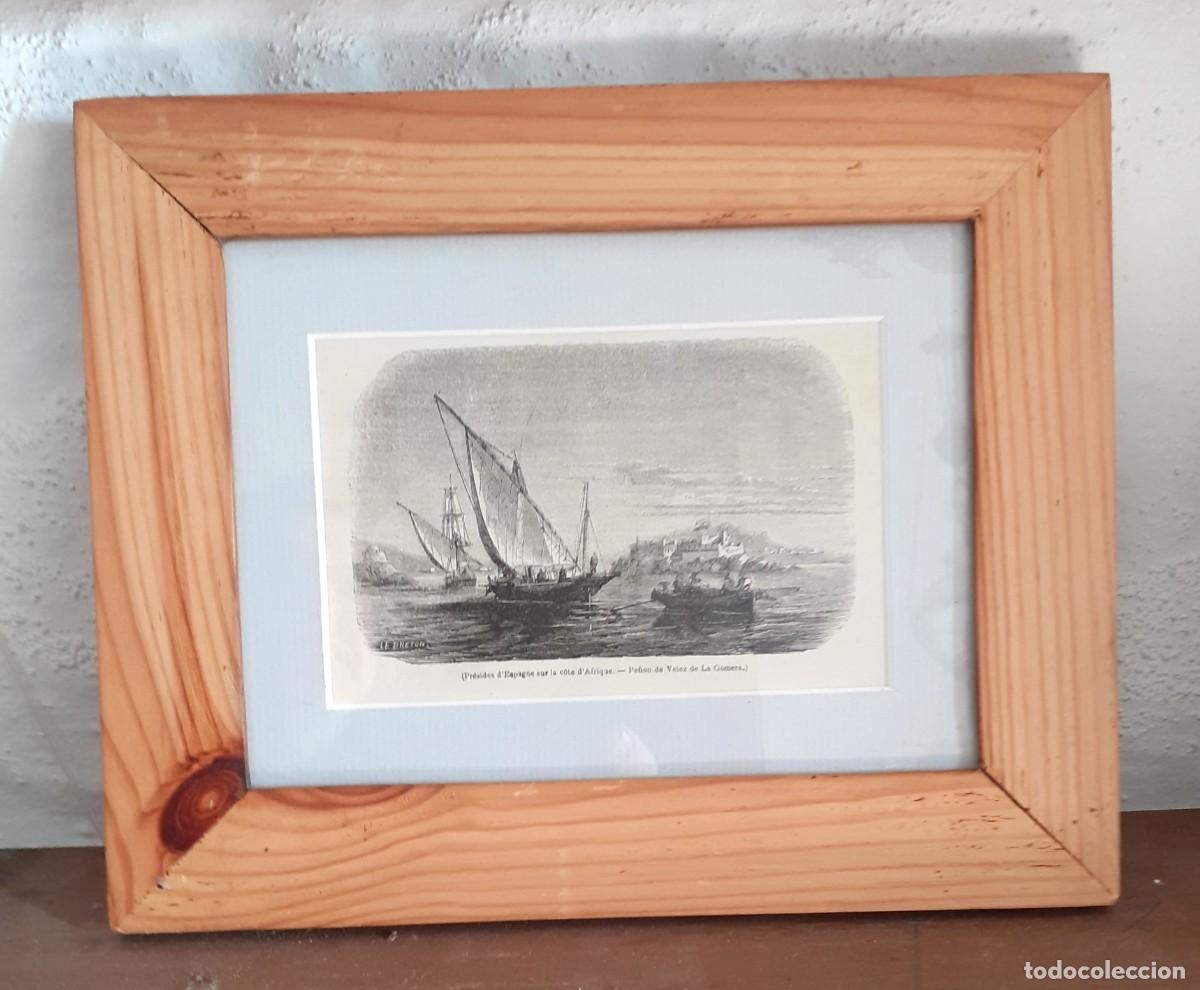 Antig&uuml;edades: cuadro con L&Aacute;MINA PE&Ntilde;ON VELEZ LA GOMERA, antiguo
