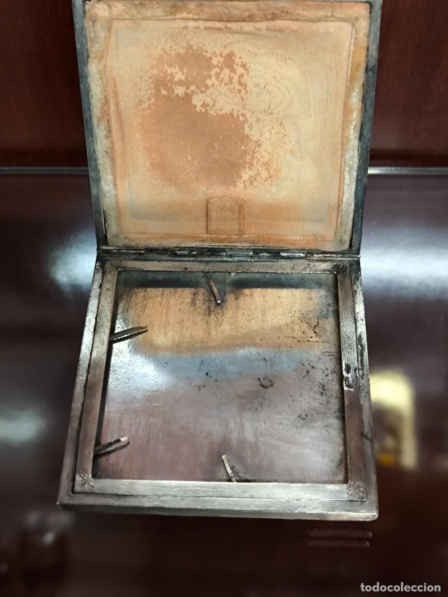 Antig&uuml;edades: BOLSO POLVERA EN PLATA CON PIEDRA COMO DECORACION - Foto 5