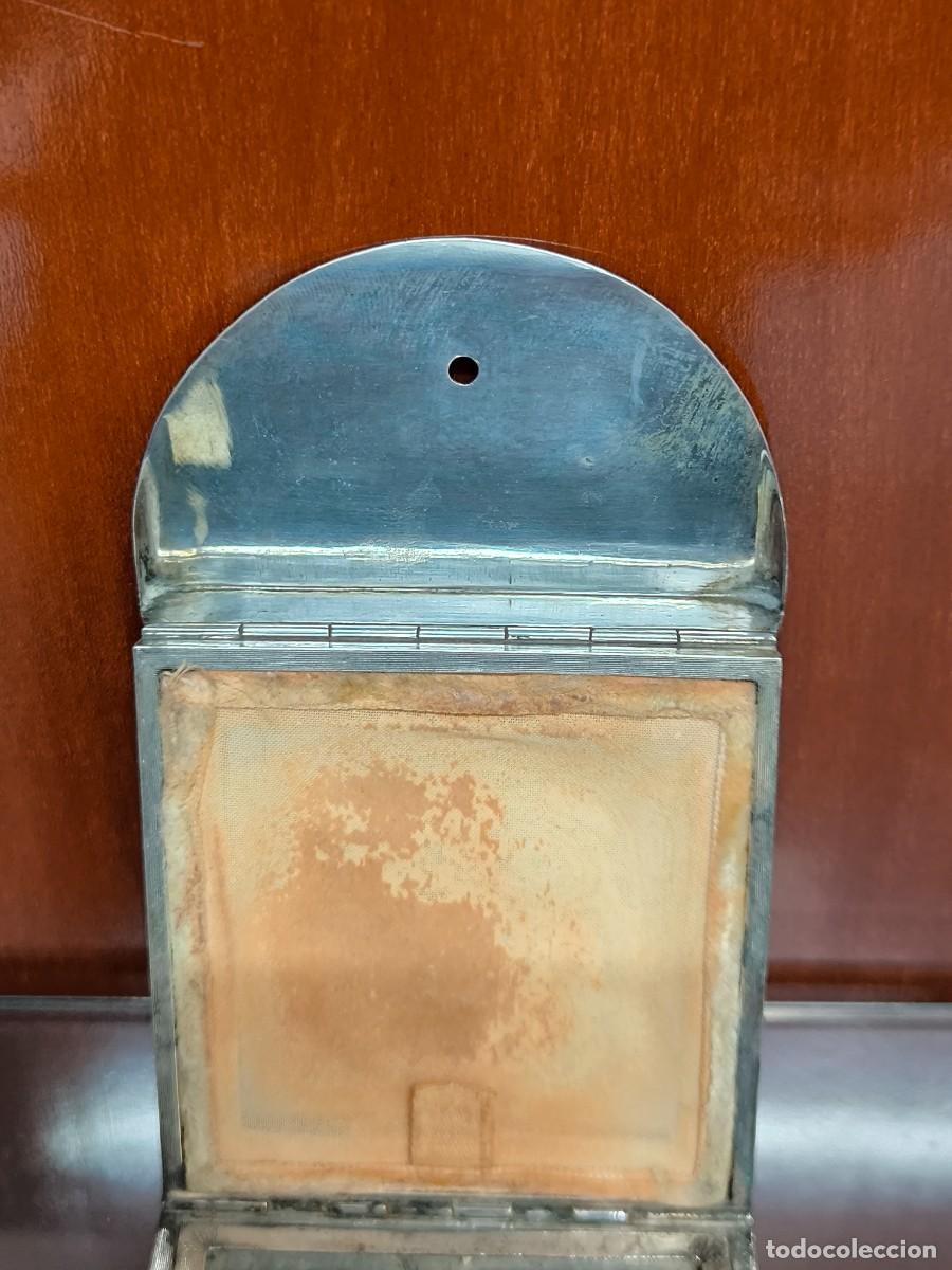Antig&uuml;edades: BOLSO POLVERA EN PLATA CON PIEDRA COMO DECORACION - Foto 6