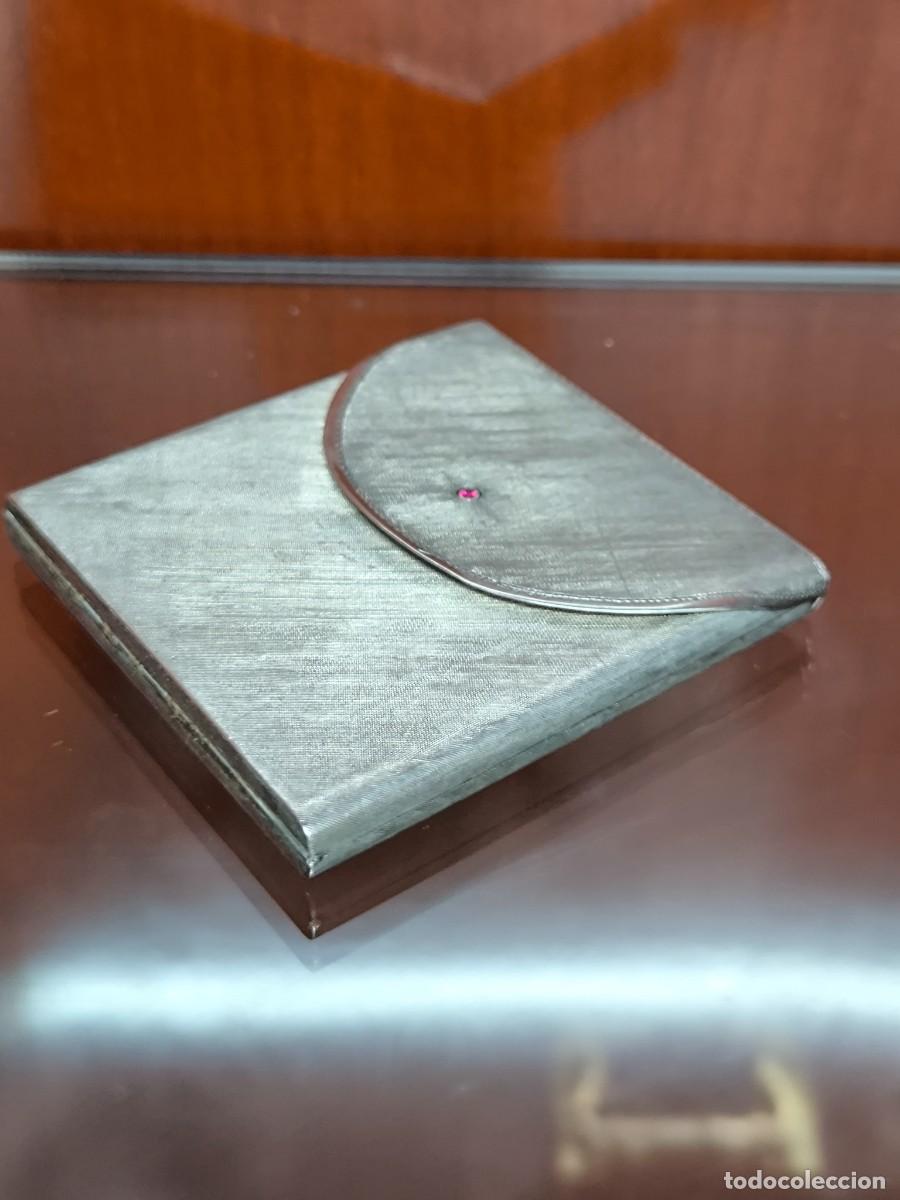 Antig&uuml;edades: BOLSO POLVERA EN PLATA CON PIEDRA COMO DECORACION - Foto 7