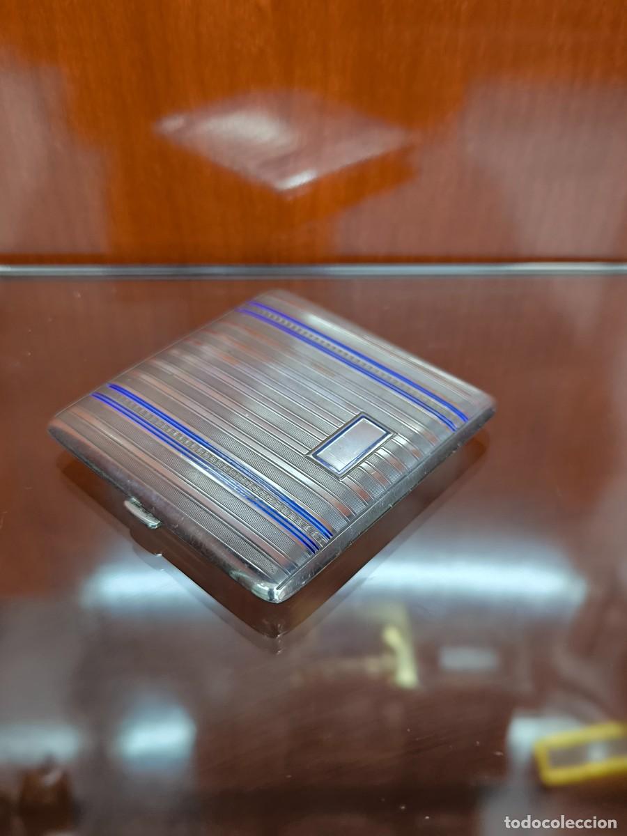 Antig&uuml;edades: PITILLERA DE PLATA CON ESMALTES EN AZUL COBALTO - Foto 4
