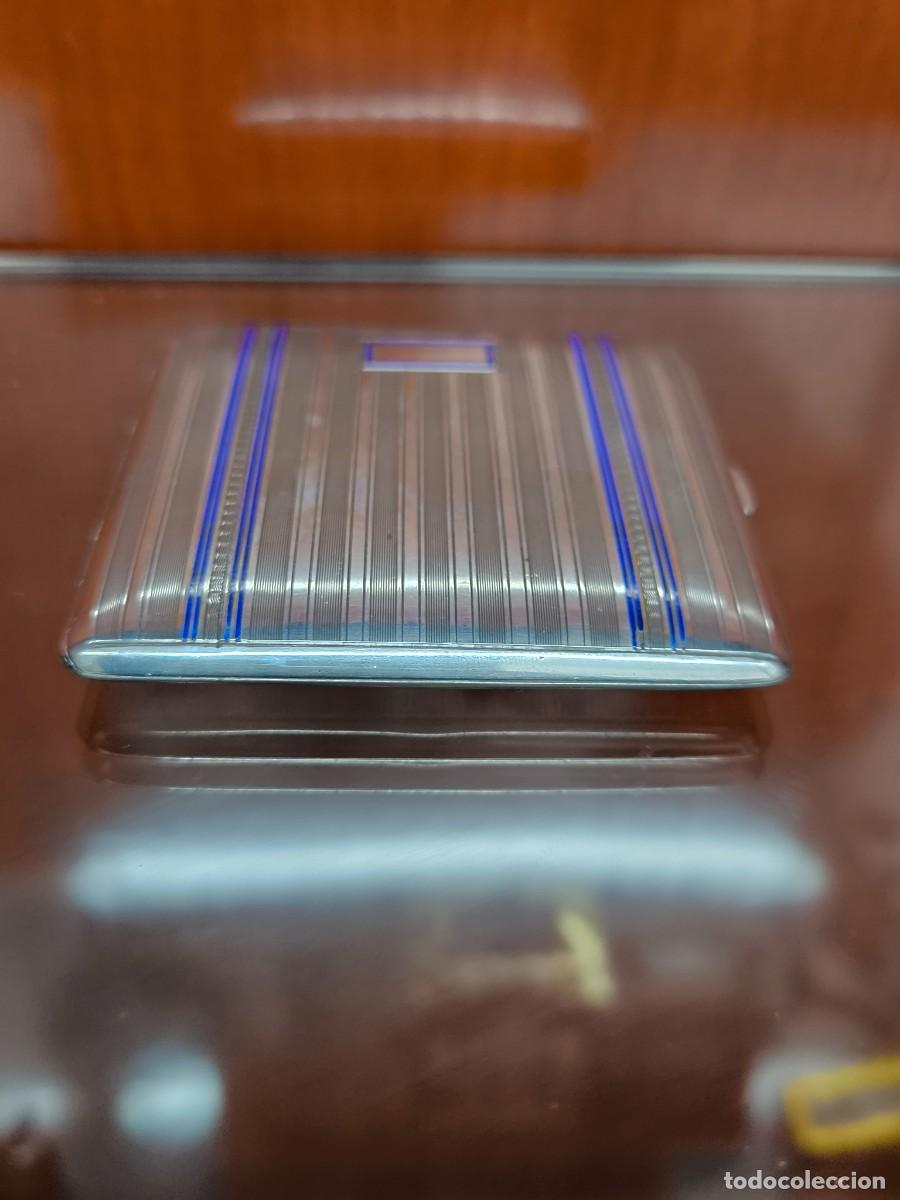 Antig&uuml;edades: PITILLERA DE PLATA CON ESMALTES EN AZUL COBALTO - Foto 7