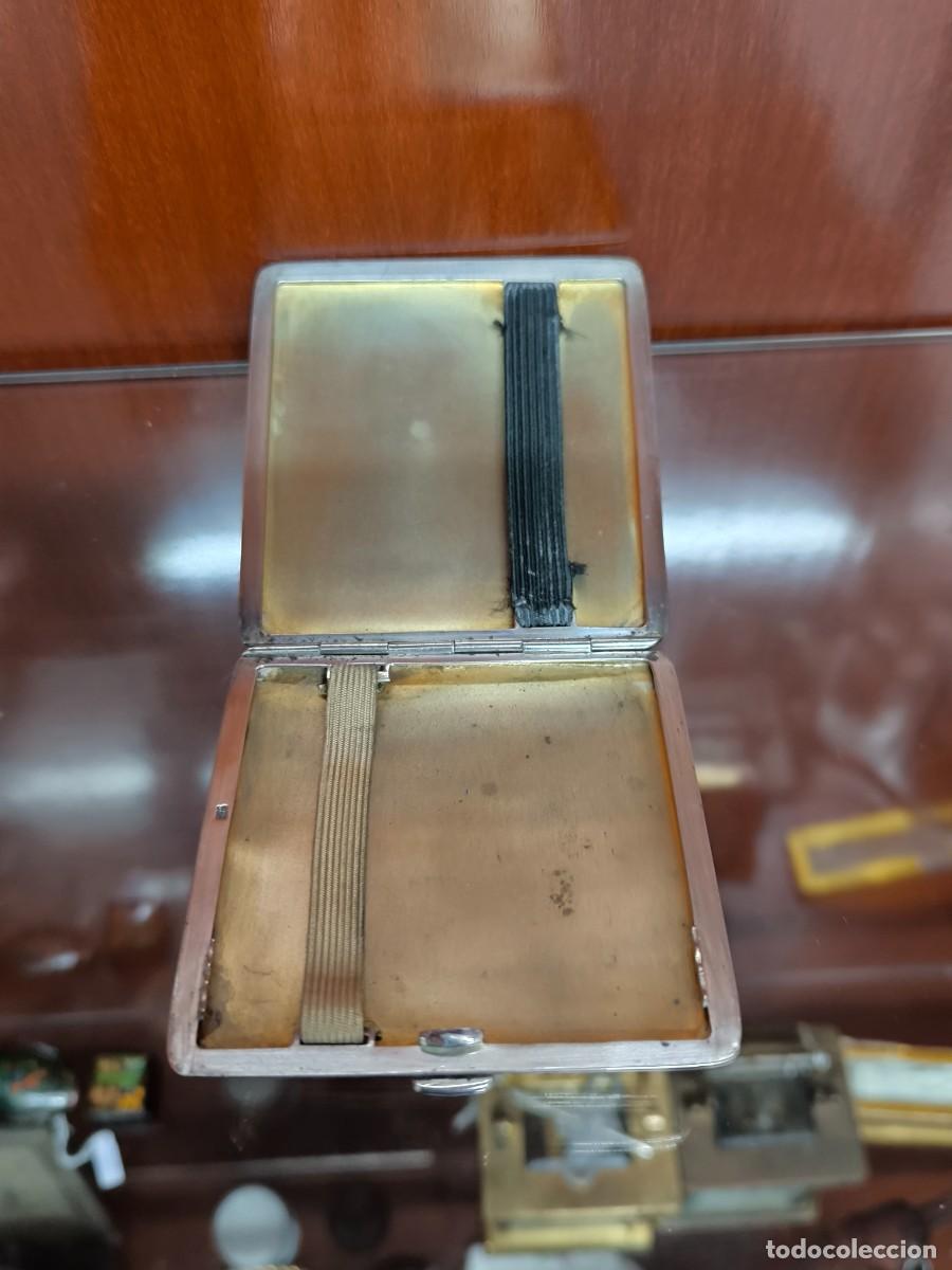 Antig&uuml;edades: PITILLERA DE PLATA CON ESMALTES EN AZUL COBALTO - Foto 8