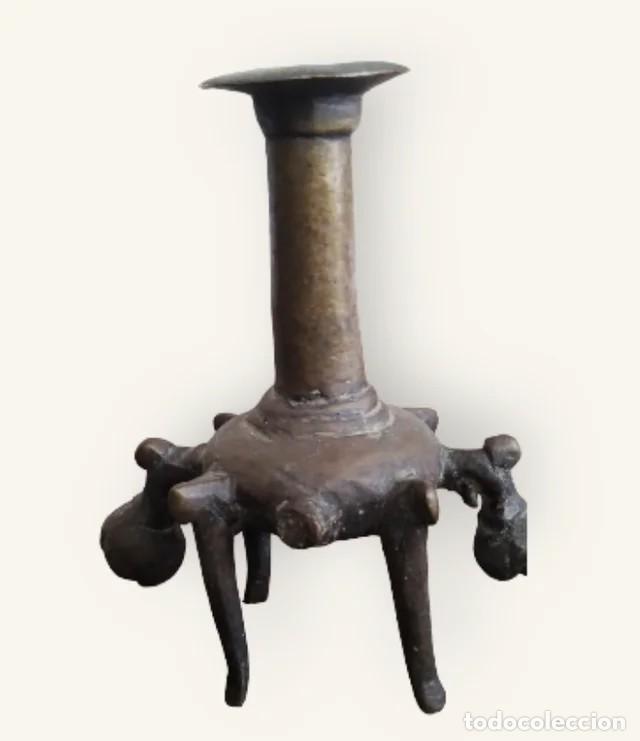 Antig&uuml;edades: Antiguo Frasco Bronce Otomano - Foto 1
