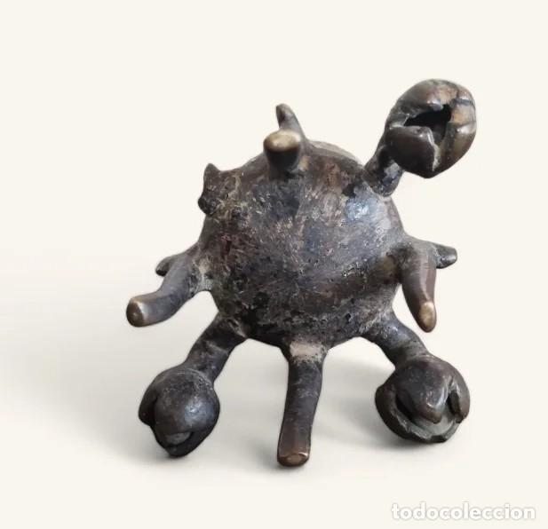 Antig&uuml;edades: Antiguo Frasco Bronce Otomano - Foto 2