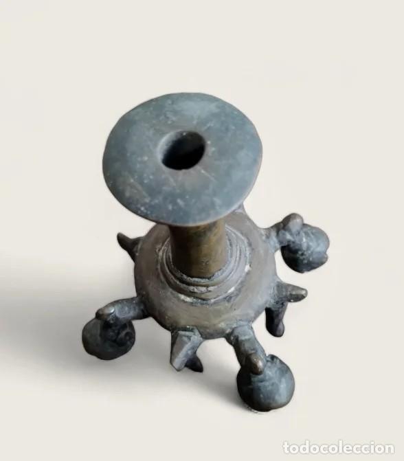 Antig&uuml;edades: Antiguo Frasco Bronce Otomano - Foto 3
