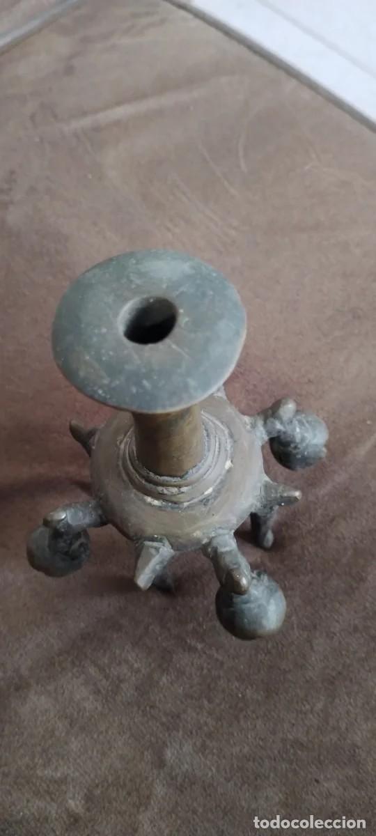 Antig&uuml;edades: Antiguo Frasco Bronce Otomano - Foto 4
