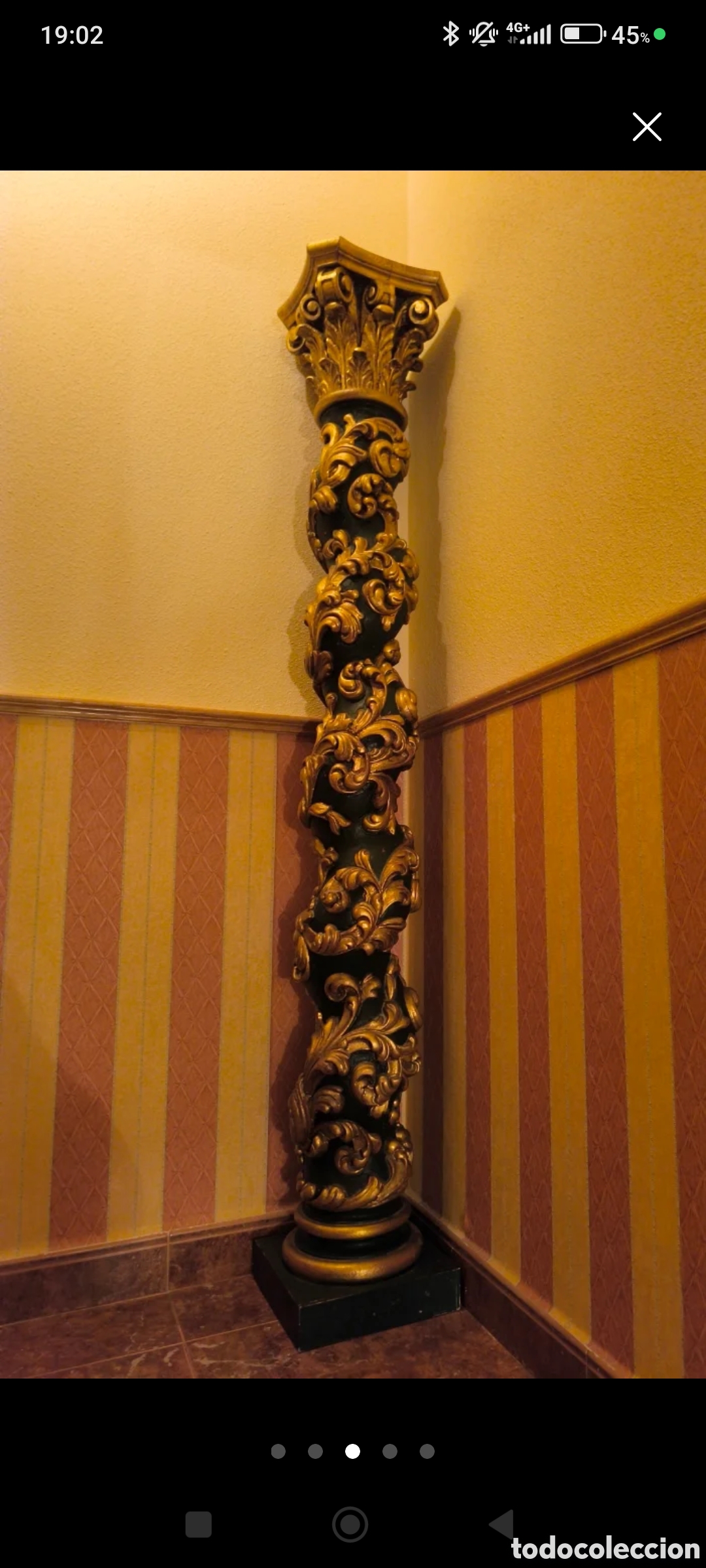 Antig&uuml;edades: Pareja de columnas Salom&oacute;nicas de madera - Foto 3