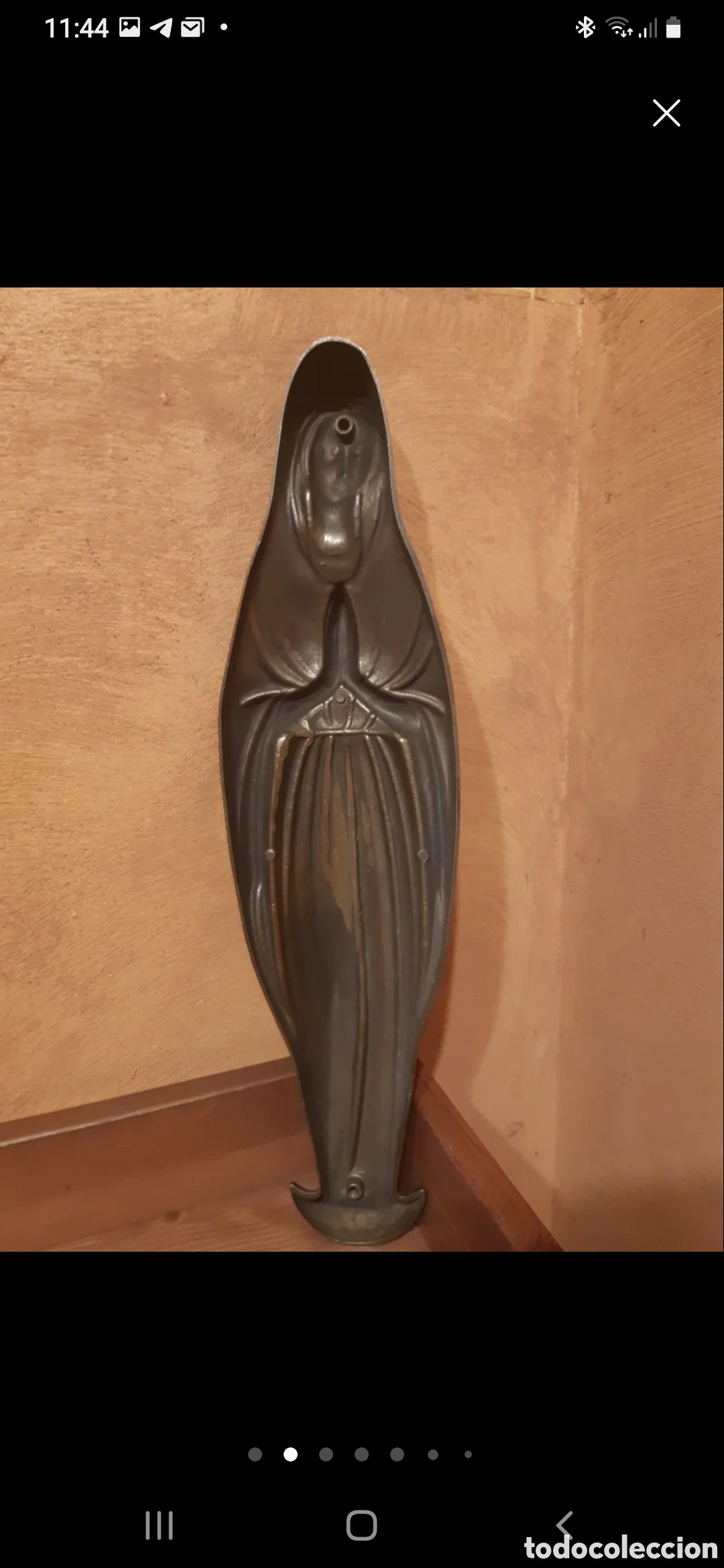 Antig&uuml;edades: Virgen de laton antigua - Foto 2