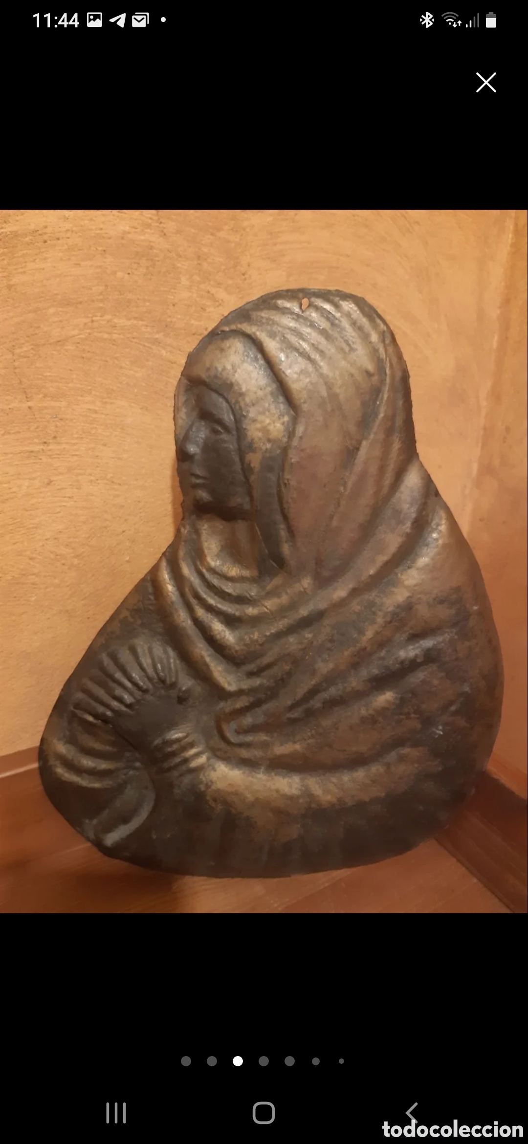Antig&uuml;edades: Virgen antigua de cobre - Foto 1