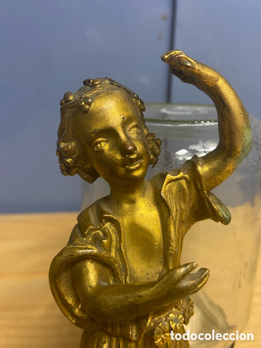 Antig&uuml;edades: Querub&iacute;n bronce relojer&iacute;a - Foto 2