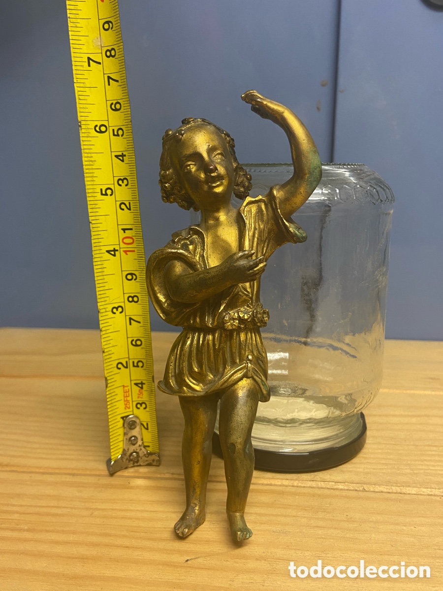 Antig&uuml;edades: Querub&iacute;n bronce relojer&iacute;a - Foto 1