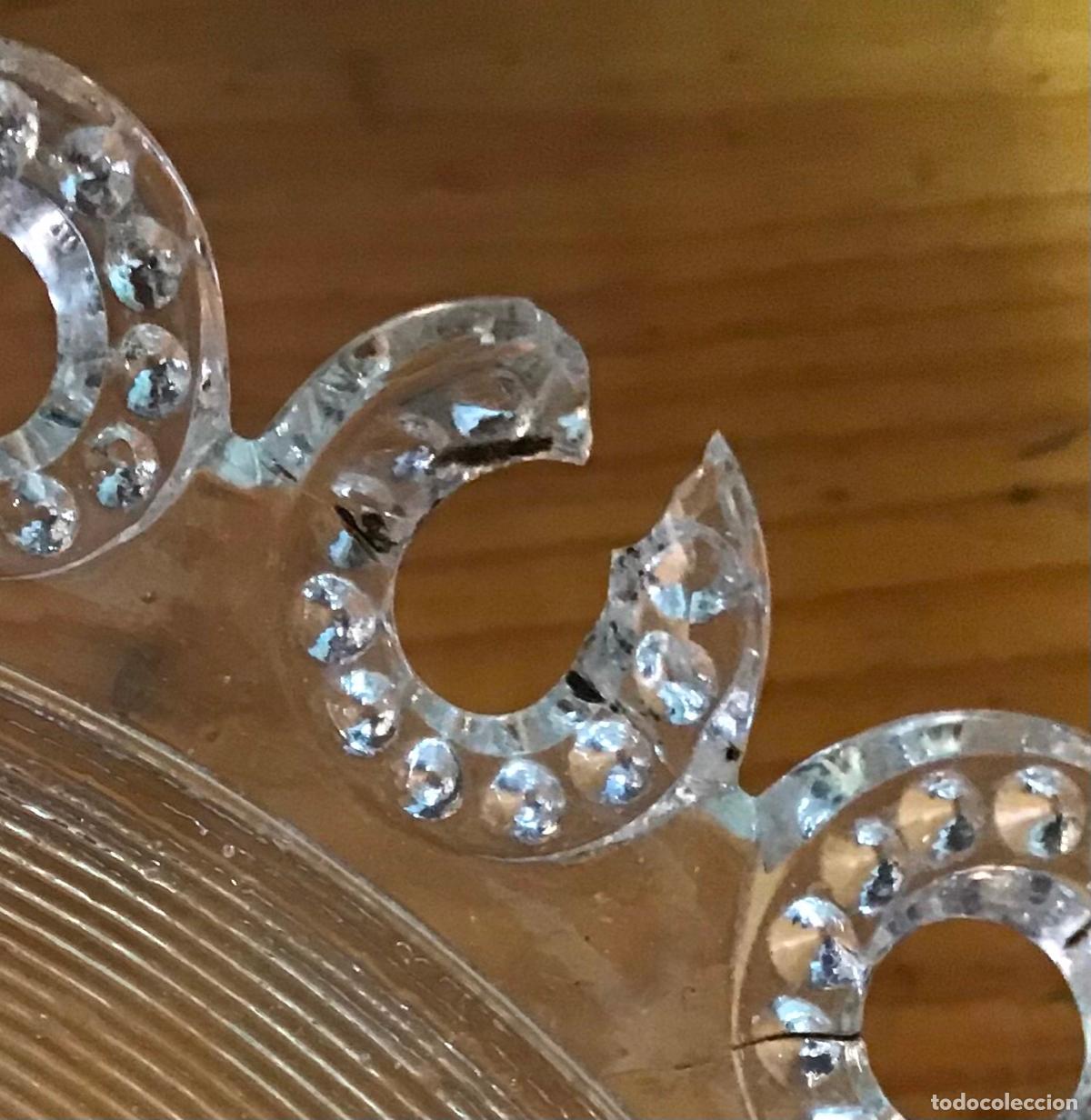 Antig&uuml;edades: SOPORTE PARA PASTELES, CRISTAL - Foto 5