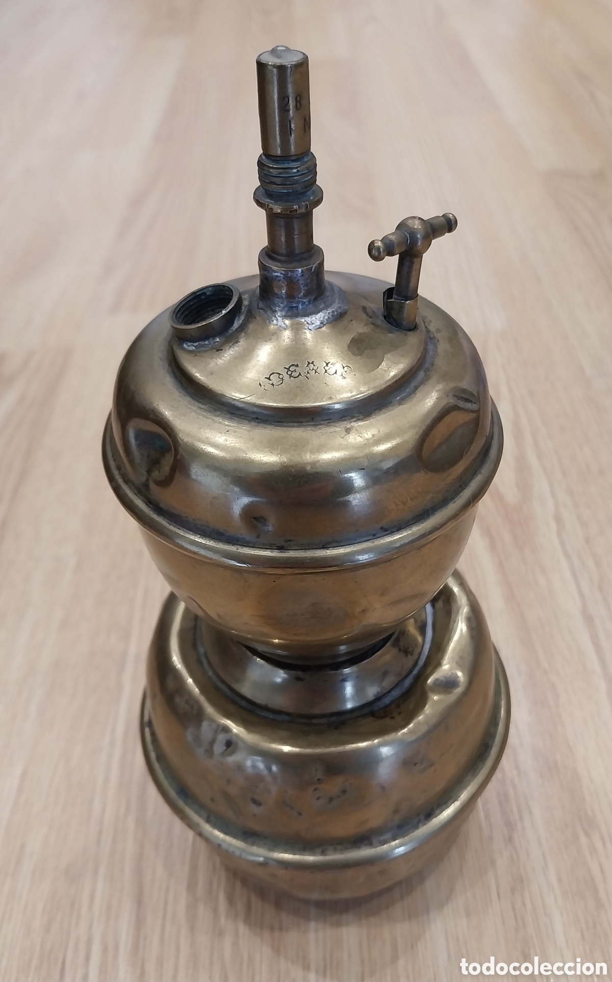 Antig&uuml;edades: L&aacute;mpara vintage de carburo - Foto 2